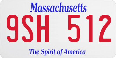 MA license plate 9SH512