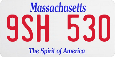 MA license plate 9SH530