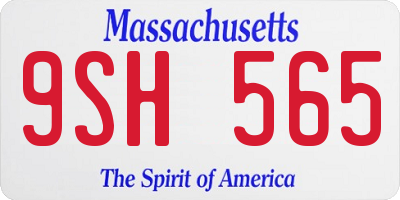 MA license plate 9SH565
