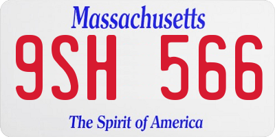 MA license plate 9SH566