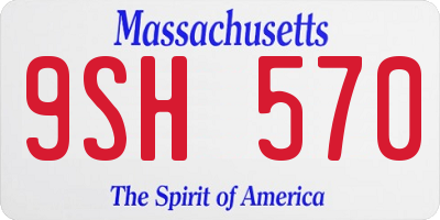 MA license plate 9SH570