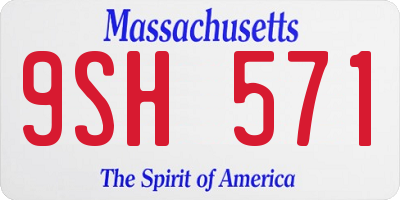 MA license plate 9SH571