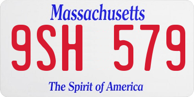 MA license plate 9SH579