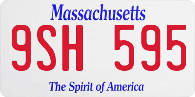 MA license plate 9SH595