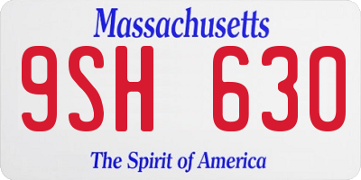 MA license plate 9SH630