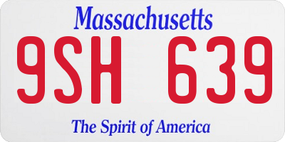 MA license plate 9SH639