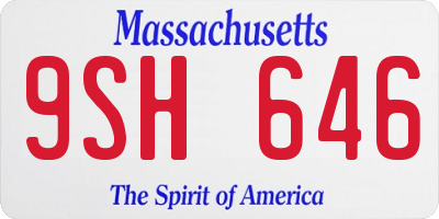 MA license plate 9SH646