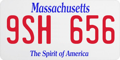 MA license plate 9SH656