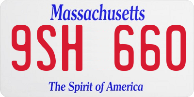 MA license plate 9SH660