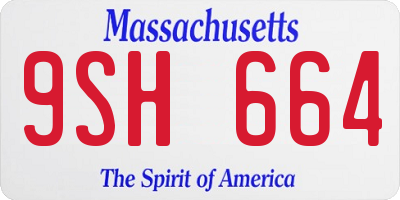 MA license plate 9SH664
