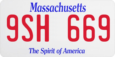 MA license plate 9SH669