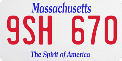 MA license plate 9SH670
