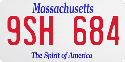 MA license plate 9SH684