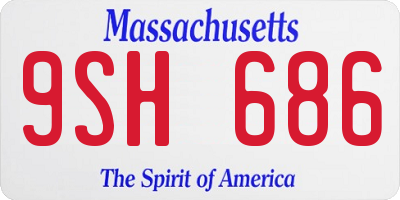 MA license plate 9SH686