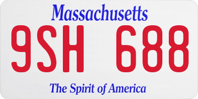 MA license plate 9SH688