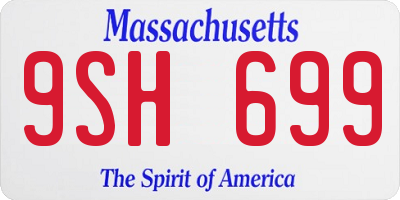 MA license plate 9SH699