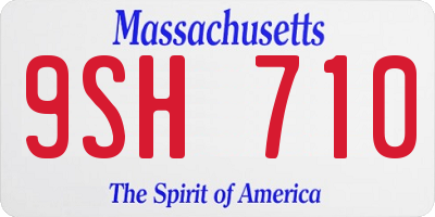 MA license plate 9SH710