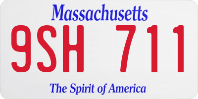 MA license plate 9SH711