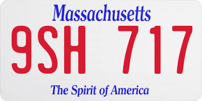 MA license plate 9SH717