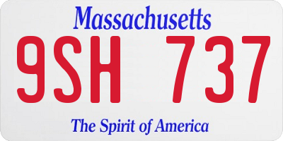 MA license plate 9SH737