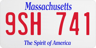 MA license plate 9SH741