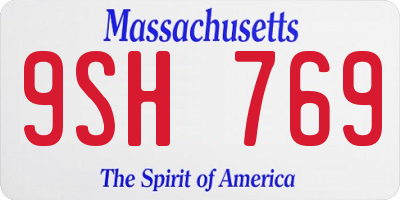 MA license plate 9SH769