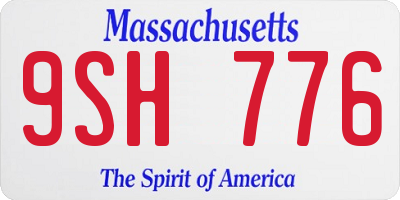 MA license plate 9SH776