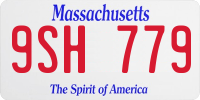 MA license plate 9SH779
