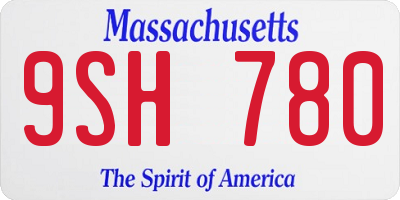 MA license plate 9SH780