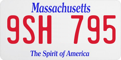 MA license plate 9SH795