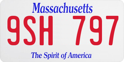 MA license plate 9SH797