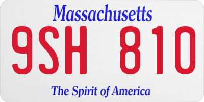 MA license plate 9SH810