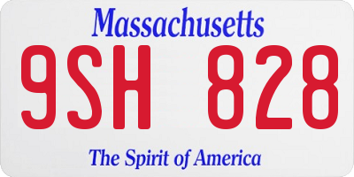 MA license plate 9SH828