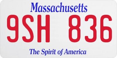 MA license plate 9SH836