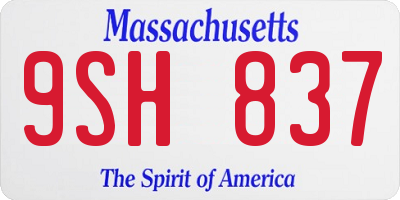 MA license plate 9SH837