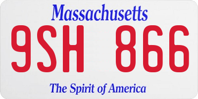 MA license plate 9SH866