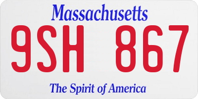 MA license plate 9SH867