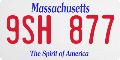 MA license plate 9SH877