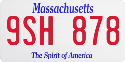 MA license plate 9SH878