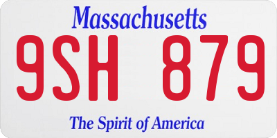MA license plate 9SH879