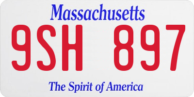 MA license plate 9SH897