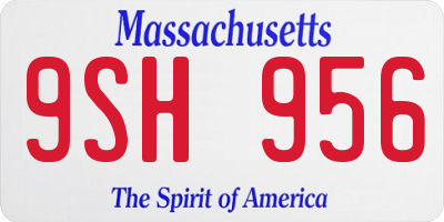 MA license plate 9SH956
