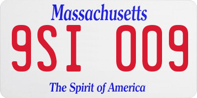 MA license plate 9SI009
