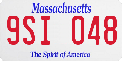MA license plate 9SI048