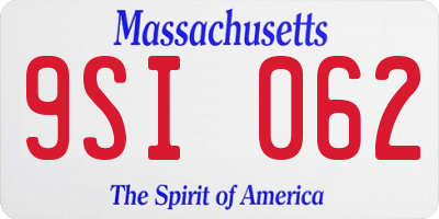 MA license plate 9SI062