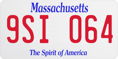MA license plate 9SI064