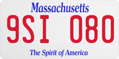 MA license plate 9SI080