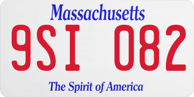 MA license plate 9SI082