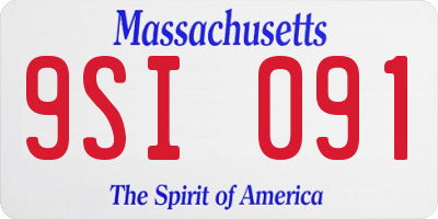 MA license plate 9SI091