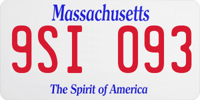 MA license plate 9SI093